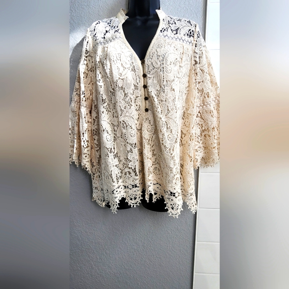 Anthropologie Maeve lace tunic